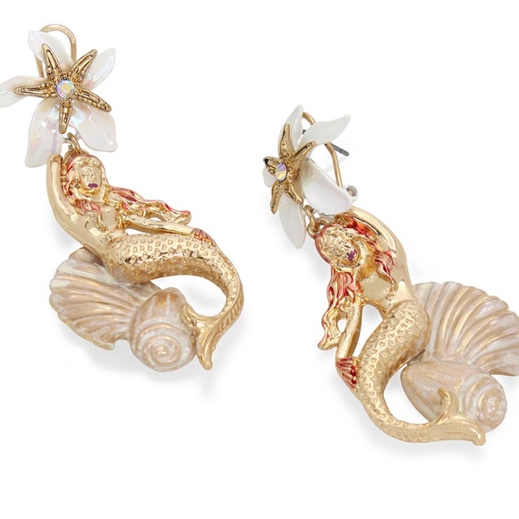 Betsey Johnson Mermaid Drop Earrings - Picture 2 of 4